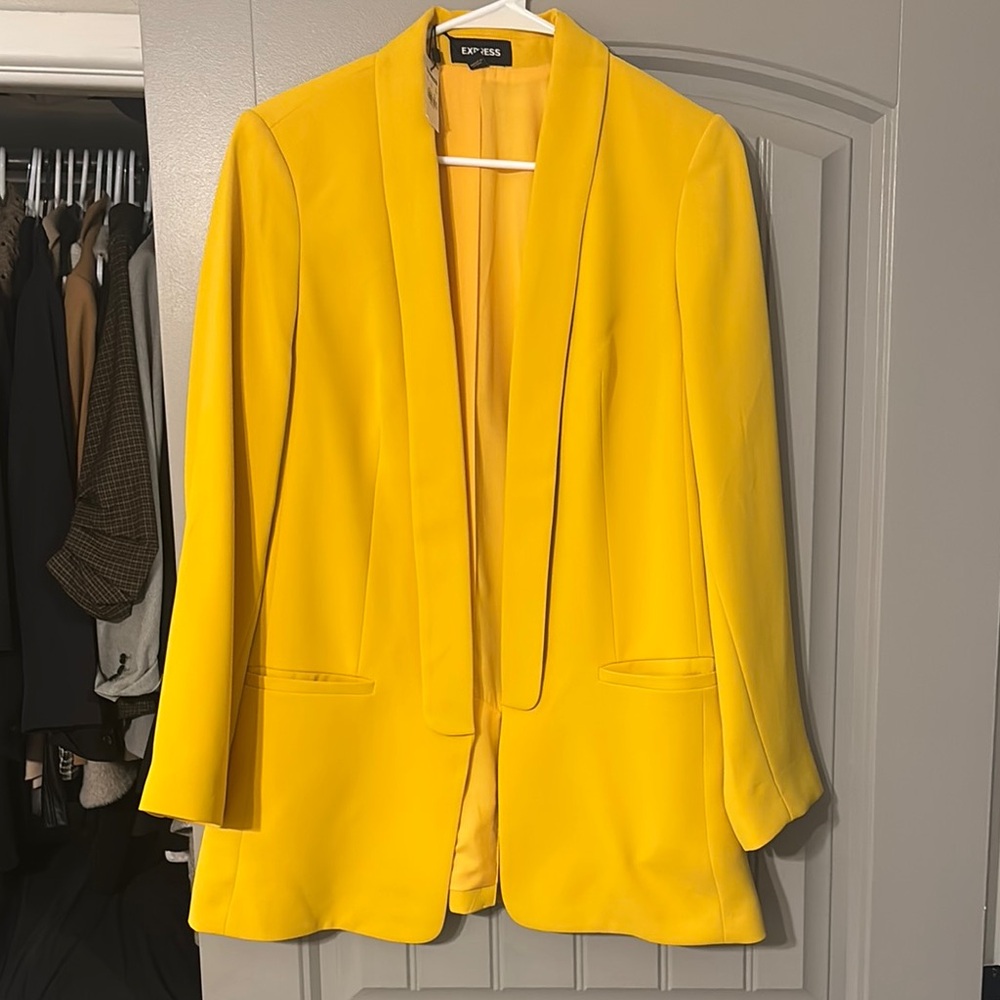 Express Women's Yellow Blazer